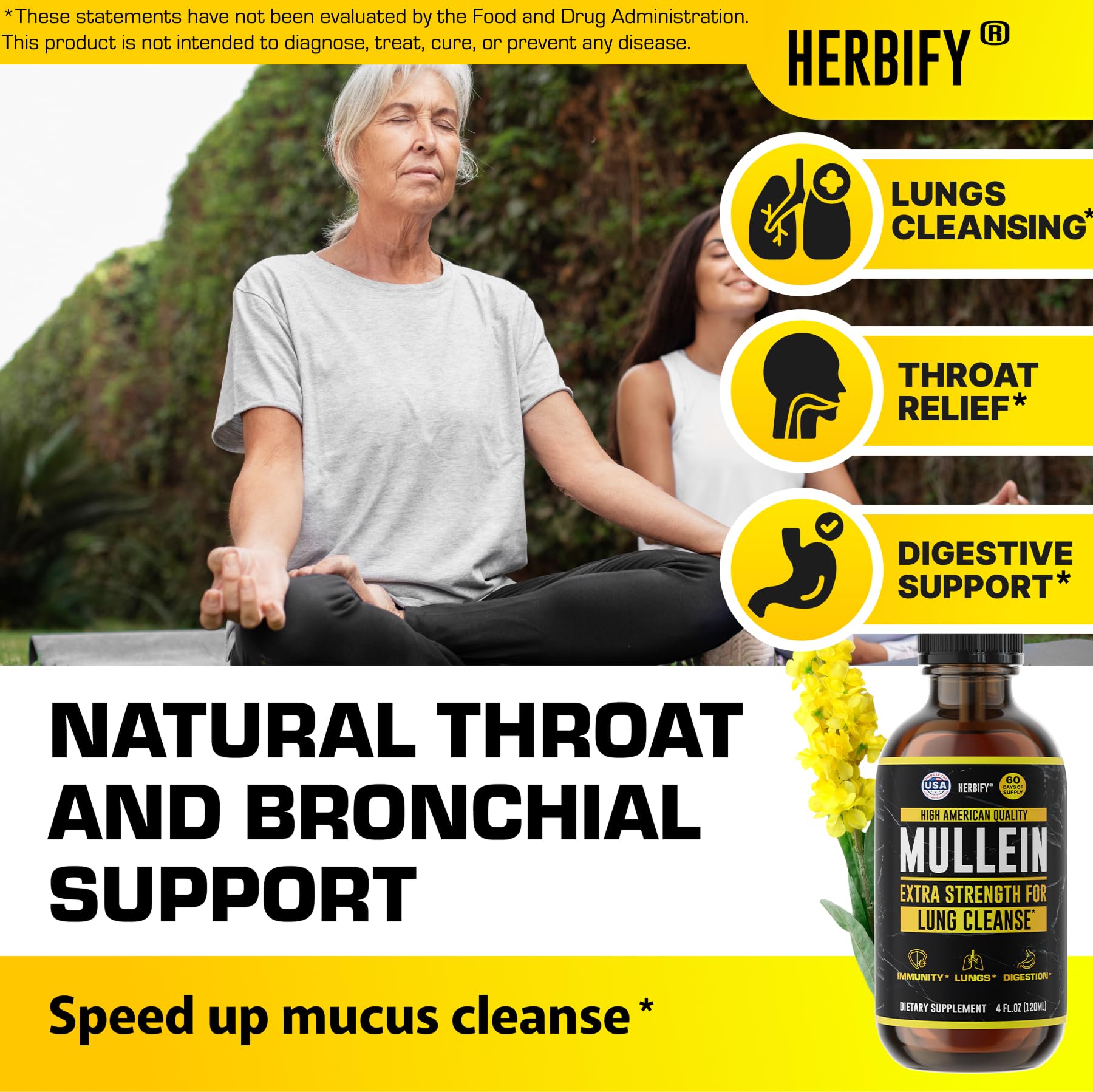 Herbify Mullein Drops dosing dropper ready to mix into water for quick use.