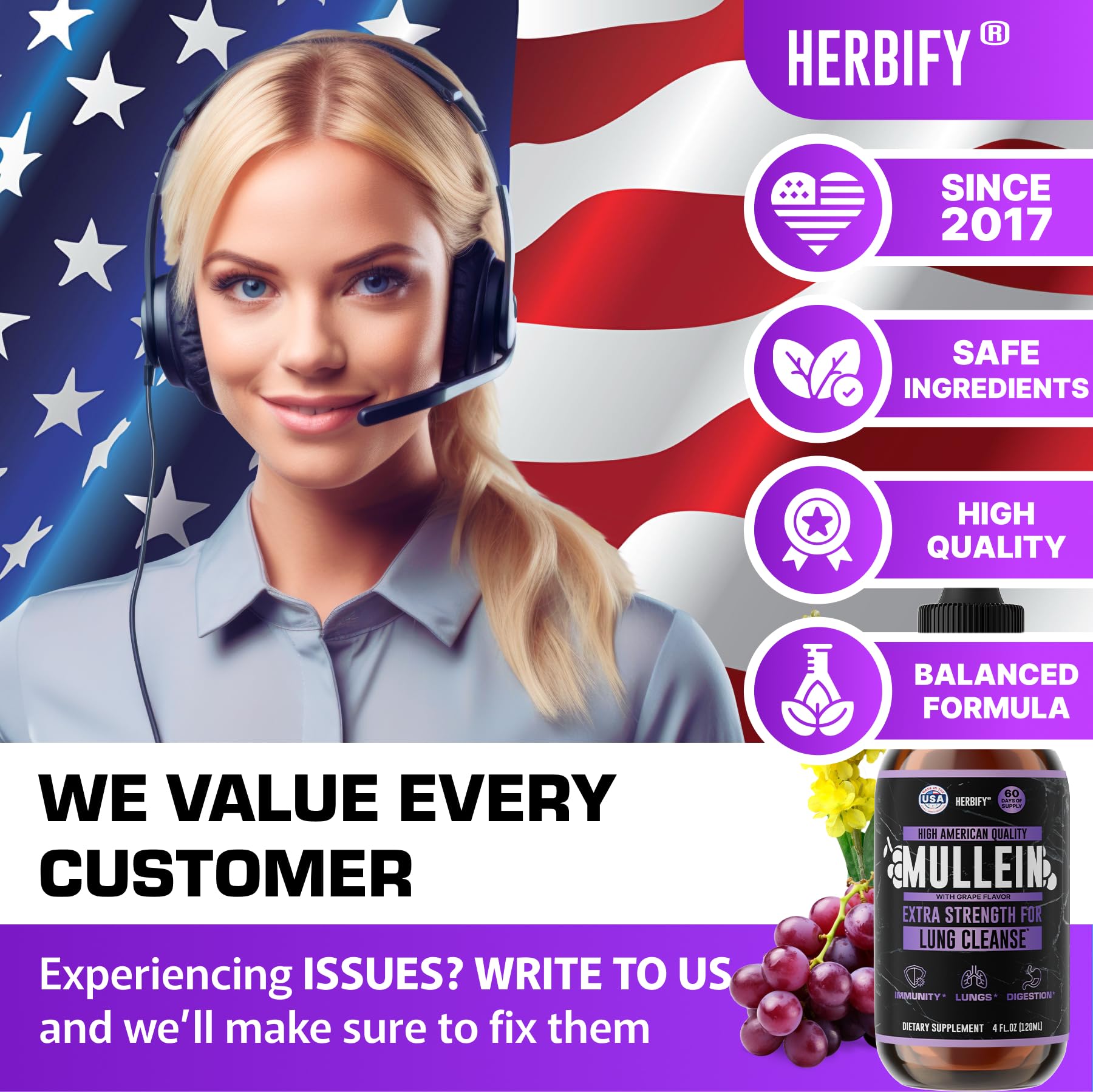Lifestyle scene with a user applying HERBIFY drops during a wellness routine.