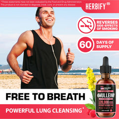 HERBIFY Mullein Drops liquid tincture pour shows convenient dosing and fast absorption.