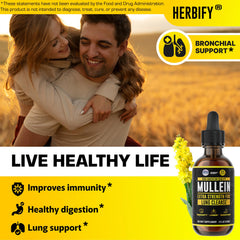 Herbify Mullein Drops made in USA badge signaling quality and trusted sourcing.
