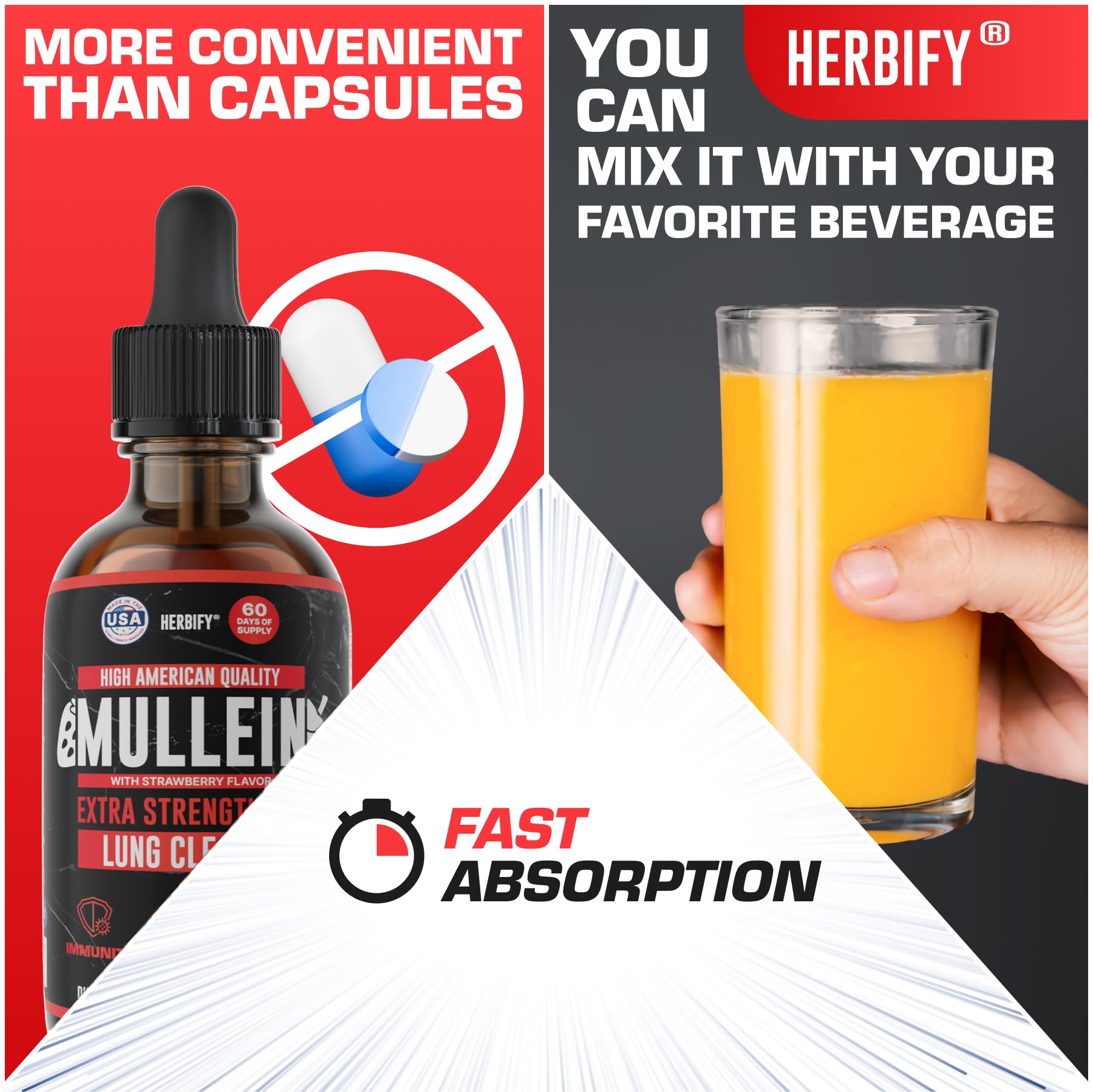 Product reflects USA manufacturing and quality controls behind HERBIFY Mullein Drops.