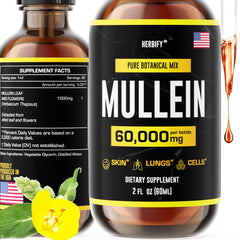 HERBIFY Mullein Extract bottle for respiratory comfort.
