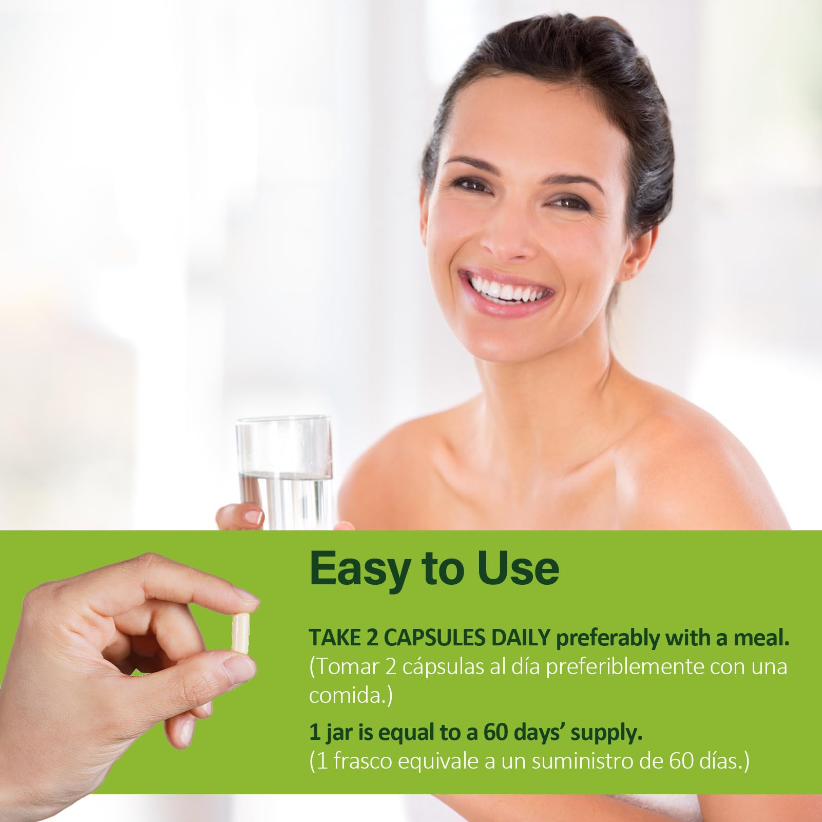 Herbmood capsule pour demonstrating convenient daily dosage
