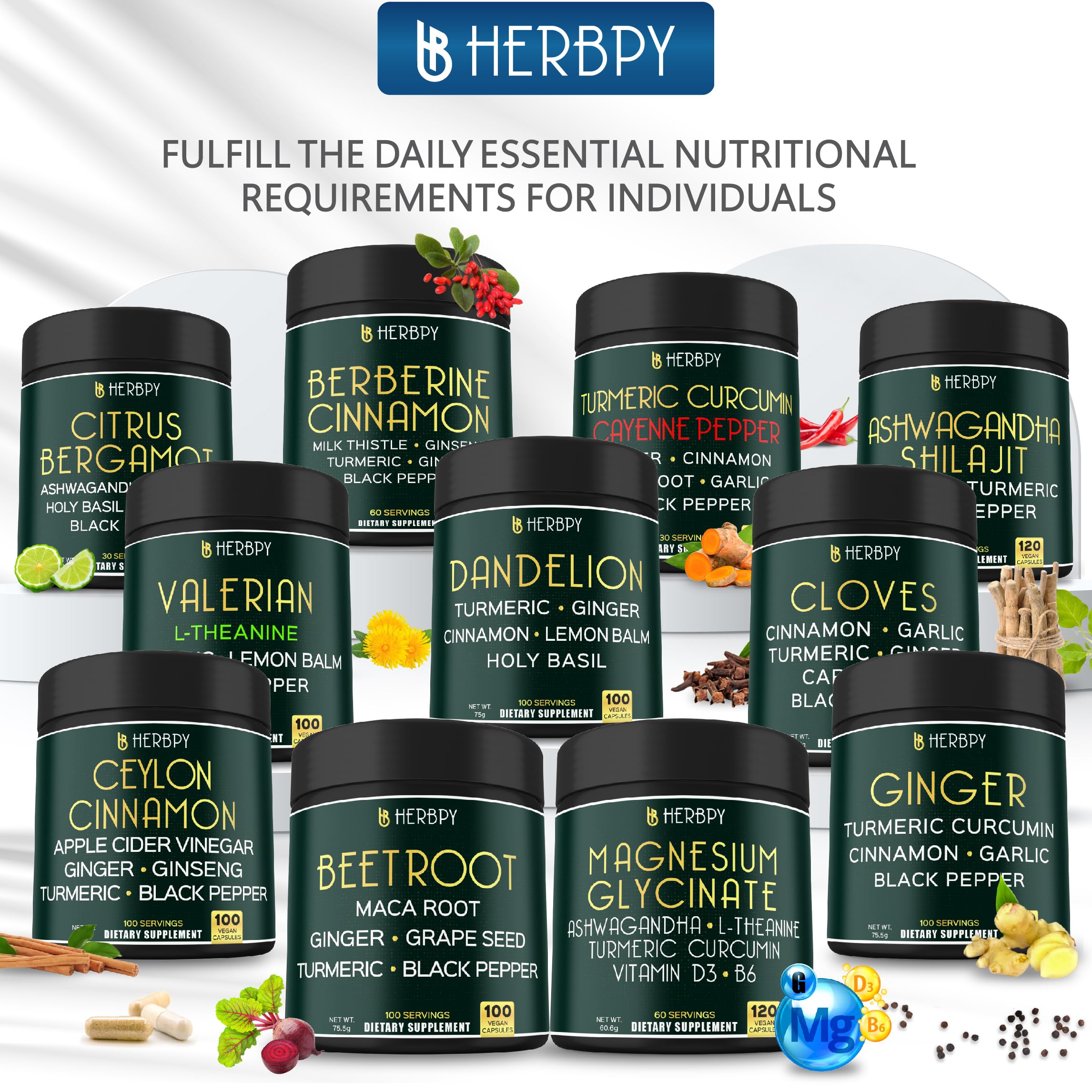 Herbpy daily-use routine capsules for morning or evening