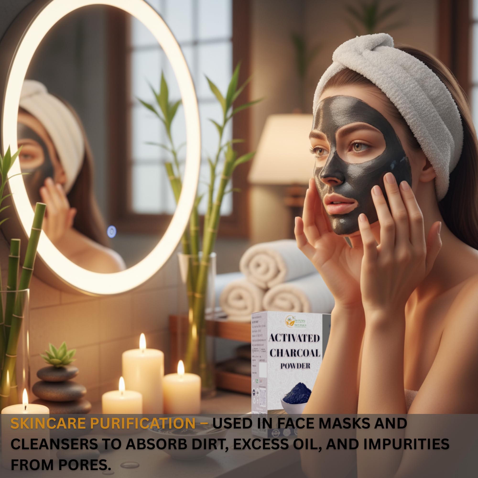 Herbs Botanica charcoal powder adds natural color to baking and beverages.