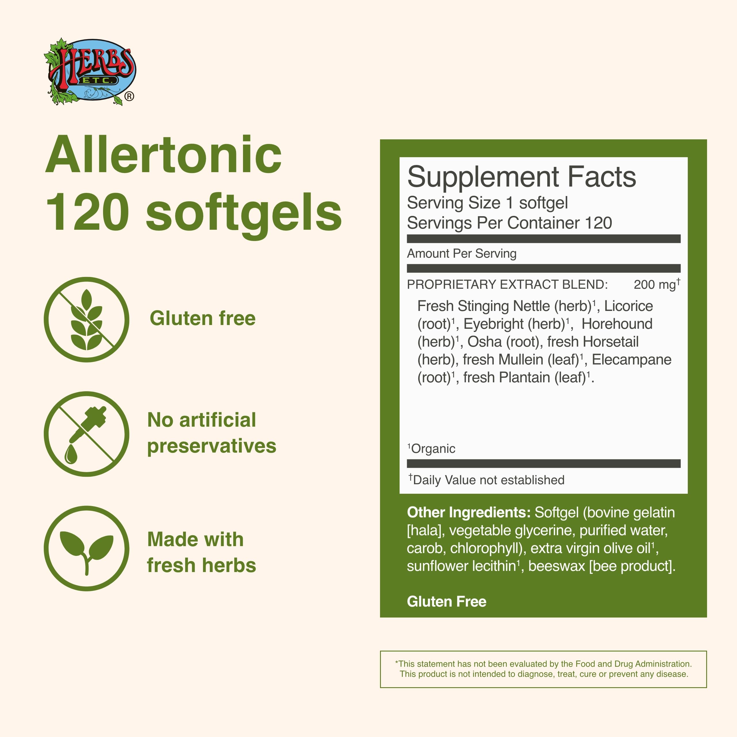 Pouring Allertonic softgels for convenient seasonal comfort
