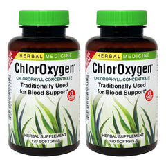 Herbs Etc. ChlorOxygen bottle front shows concentrated chlorophyll for daily vitality.