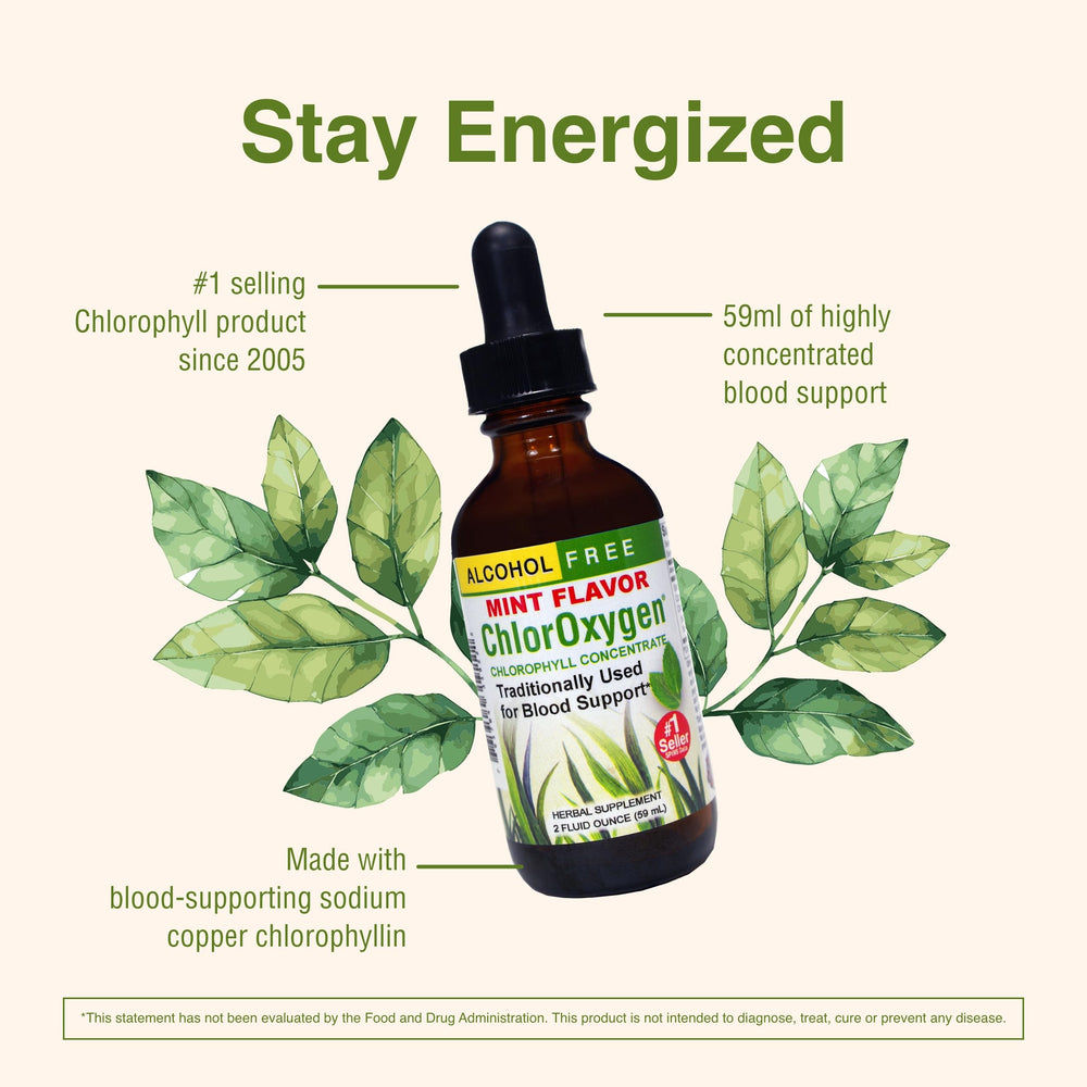 Herbs Etc. ChlorOxygen mint leaves emphasize natural origin of chlorophyll