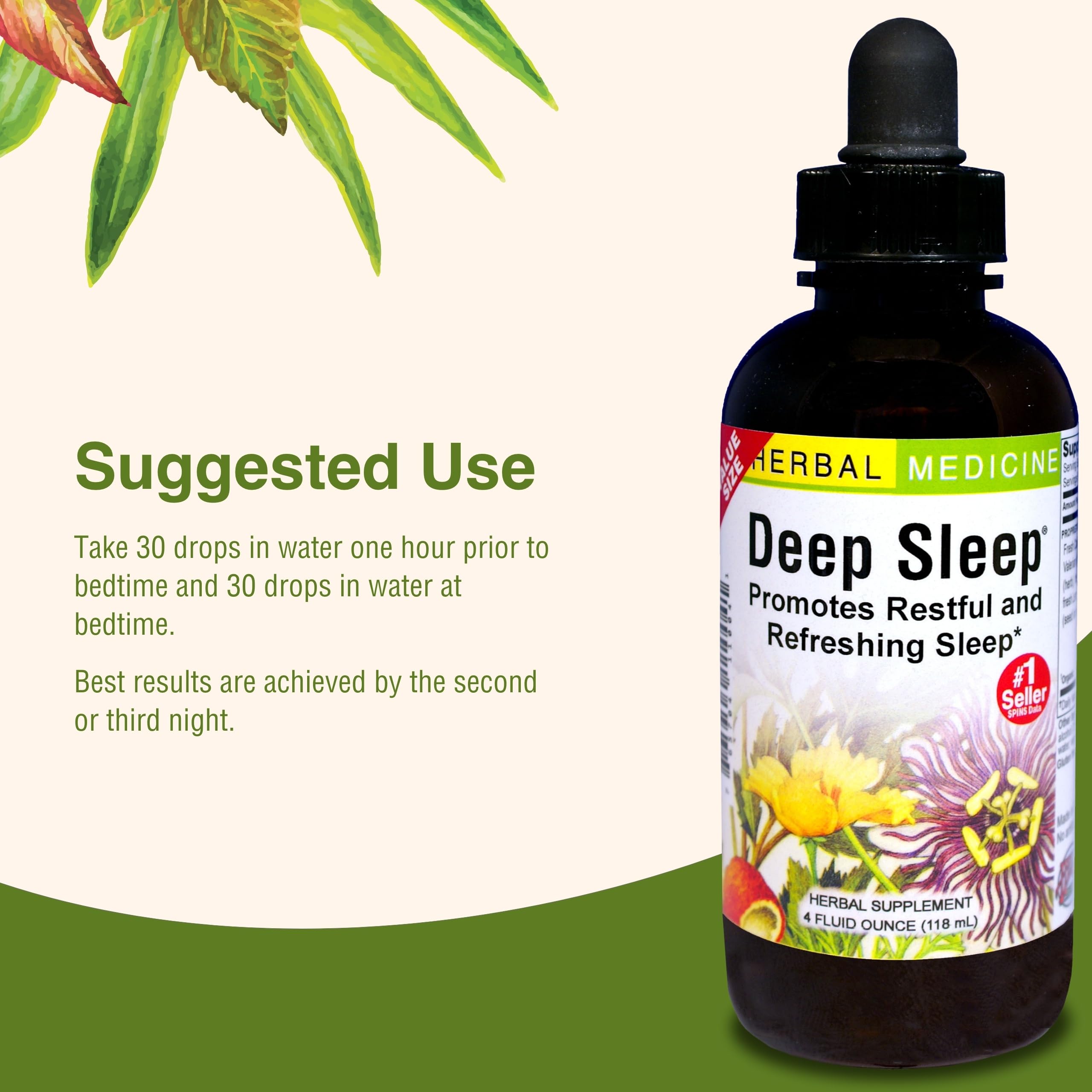 Herbs Etc. packaging and bottle presented as part of a calm bedtime setup.