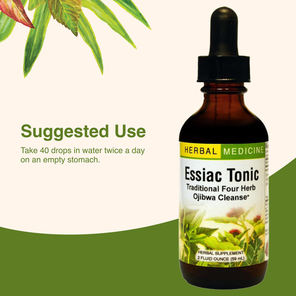 Drops dissolving in water with Essiac Tonic for daily routine