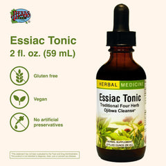 Close-up of Essiac Tonic label showing Ojibwa cleanse heritage