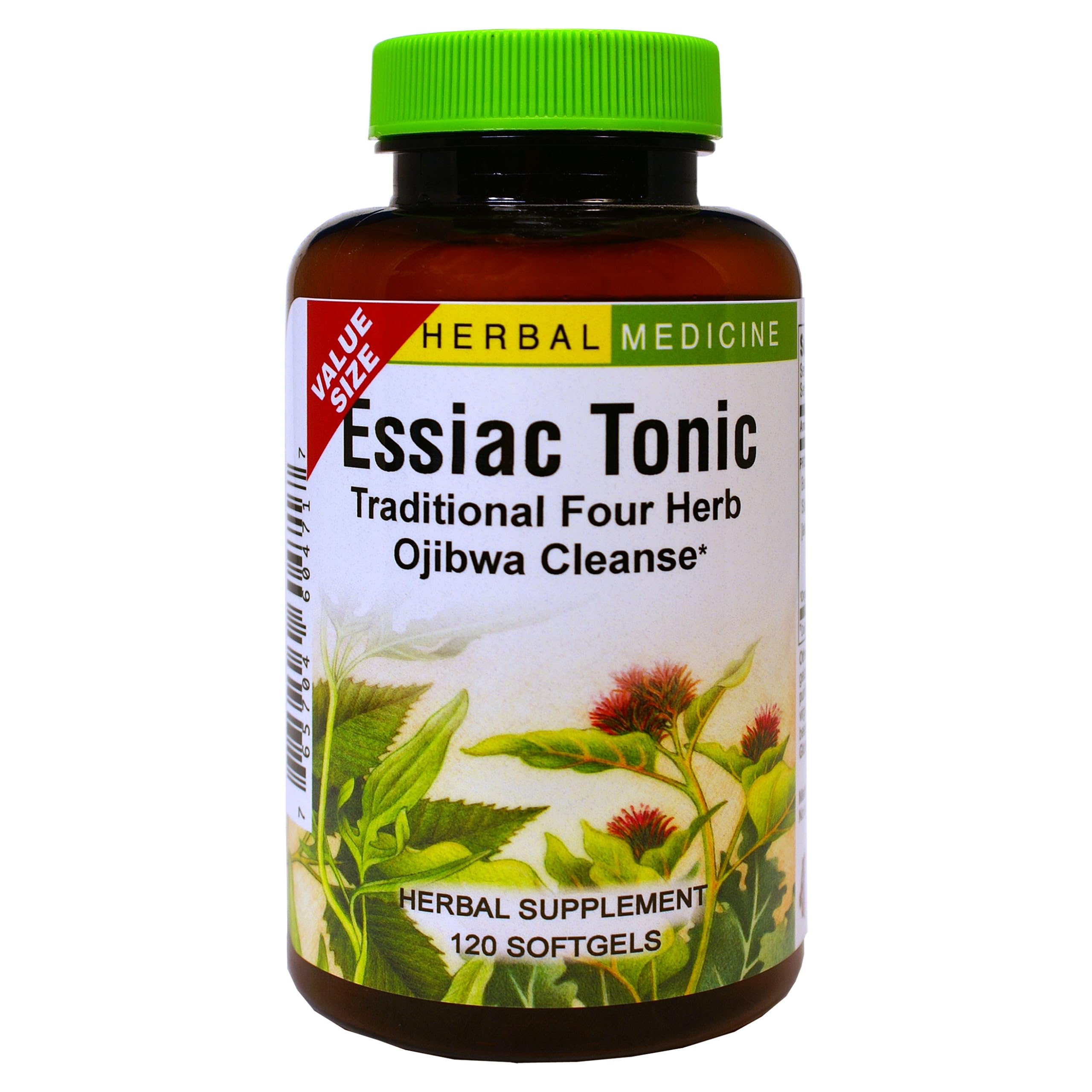 Herbs Etc. Essiac Tonic Softgels bottle front displaying label for daily wellness support.