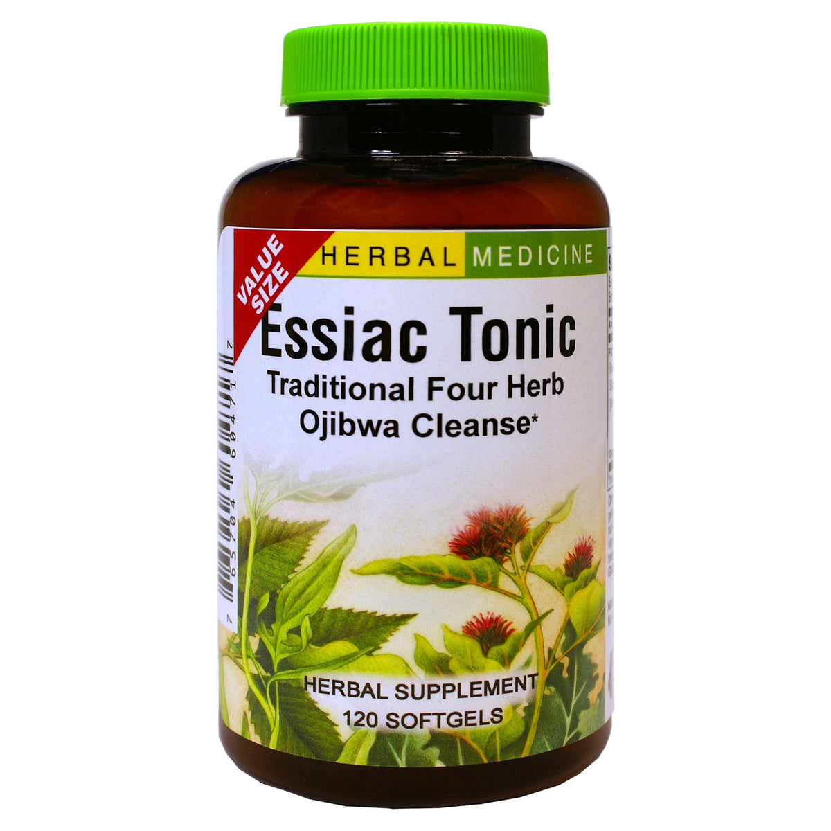 Herbs Etc. Essiac Tonic Softgels bottle front displaying label for daily wellness support.