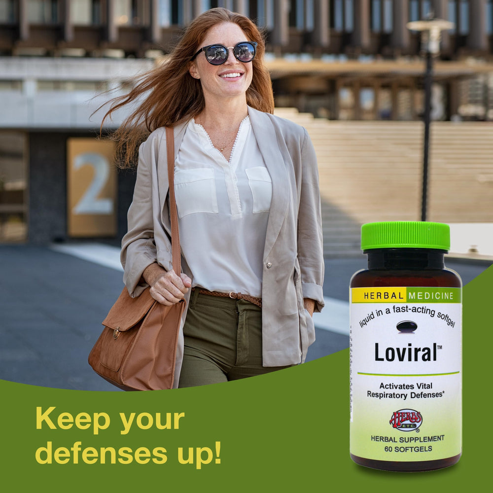 Loviral ingredients list close-up communicates immune and lung support potential