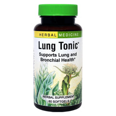 Herbs Etc. Lung Tonic bottle with softgels for daily respiratory support.