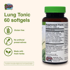 Herbs Etc. Lung Tonic ingredients: mullein, key for respiratory comfort.