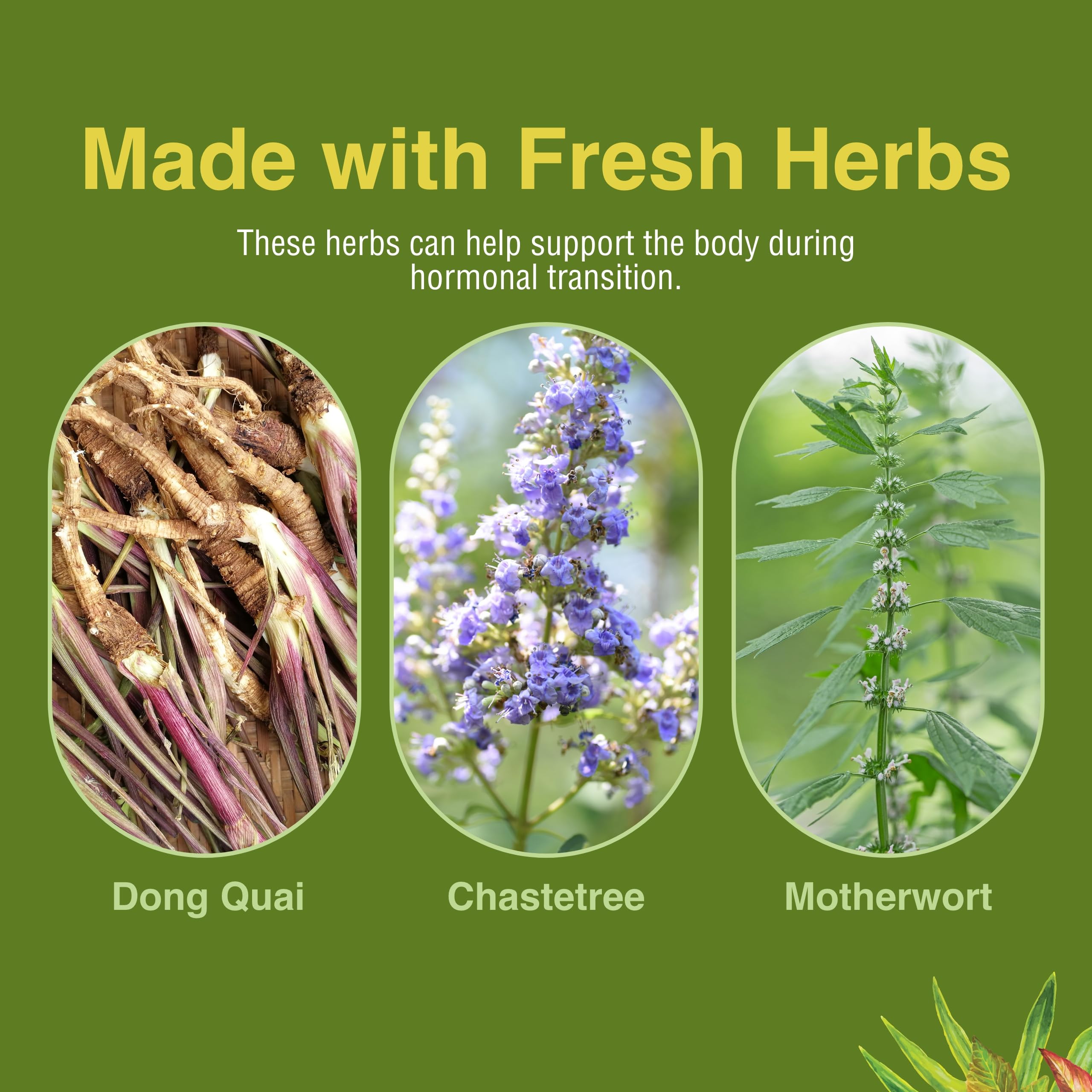 Herbs Etc. Menopautonic Softgels herbal blend highlights natural ingredients.