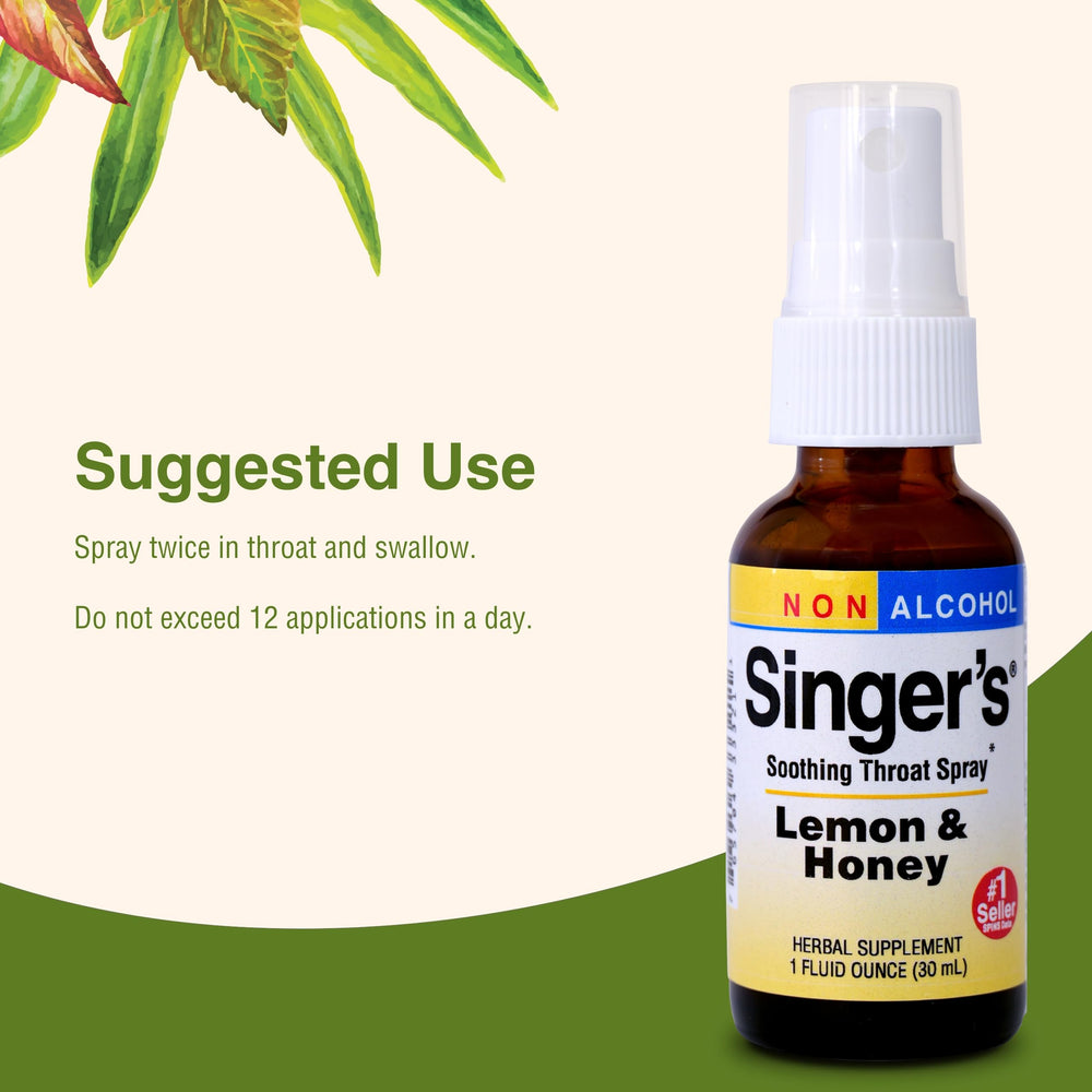 Product image highlights lemon and honey notes for everyday throat care.