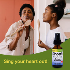 Herbs Etc. Singer's Saving Grace label graphic highlighting herbal blend.