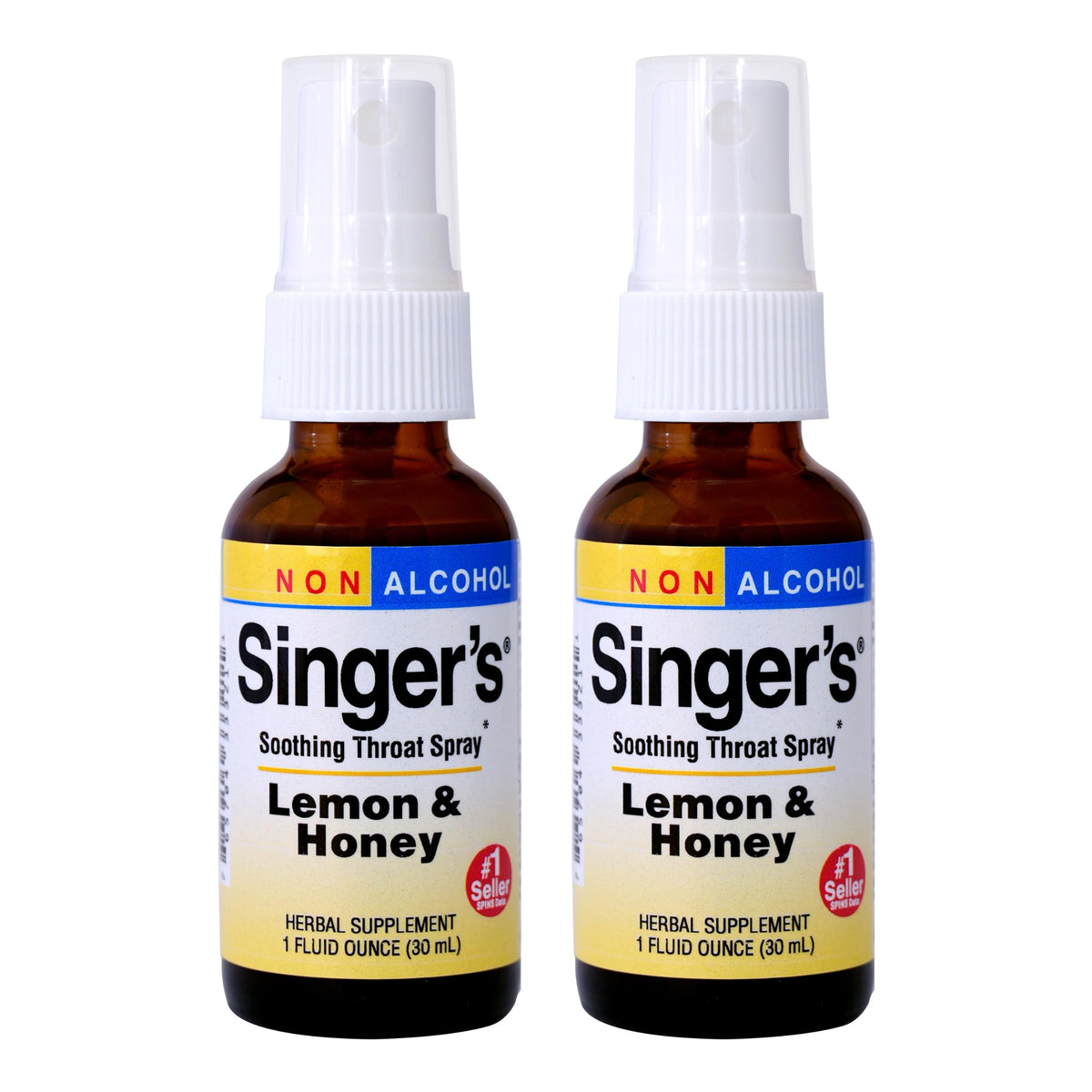 Herbs Etc. Singer's Saving Grace lemon and honey spray bottle for on-the-go throat comfort.