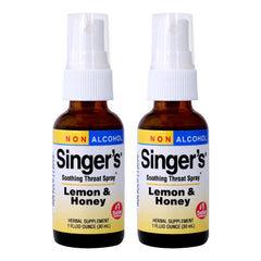 Herbs Etc. Singer's Saving Grace lemon and honey spray bottle for on-the-go throat comfort.