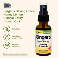 Herbs Etc. Singer's Saving Grace packaging closeup showing herbal blend