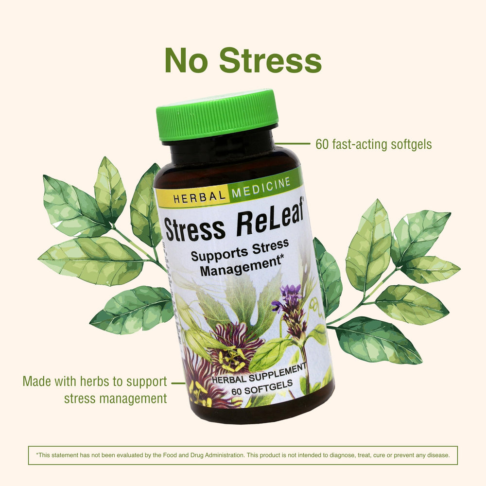 Herbs Etc Stress ReLeaf features Black Cohosh root in herbal formula for balance.