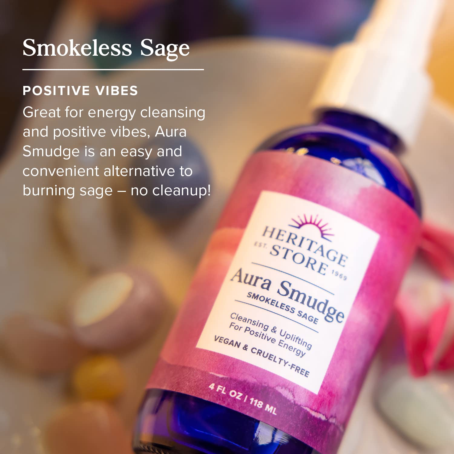 Vor-Mag Water base in Heritage Store Aura Smudge enhancing energy