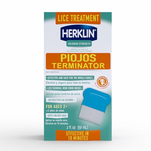 HERKLIN champú piojos sobre cabello seco, aplicación fácil para toda la familia