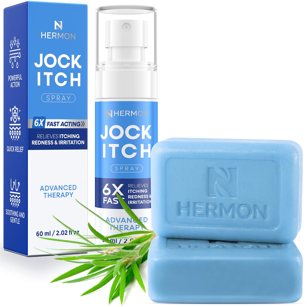Hermon antifungal spray bottle ready for fast relief during activity