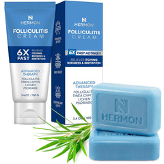Hermon Folliculitis Treatment Set packaging on a clean surface for all-in-one care