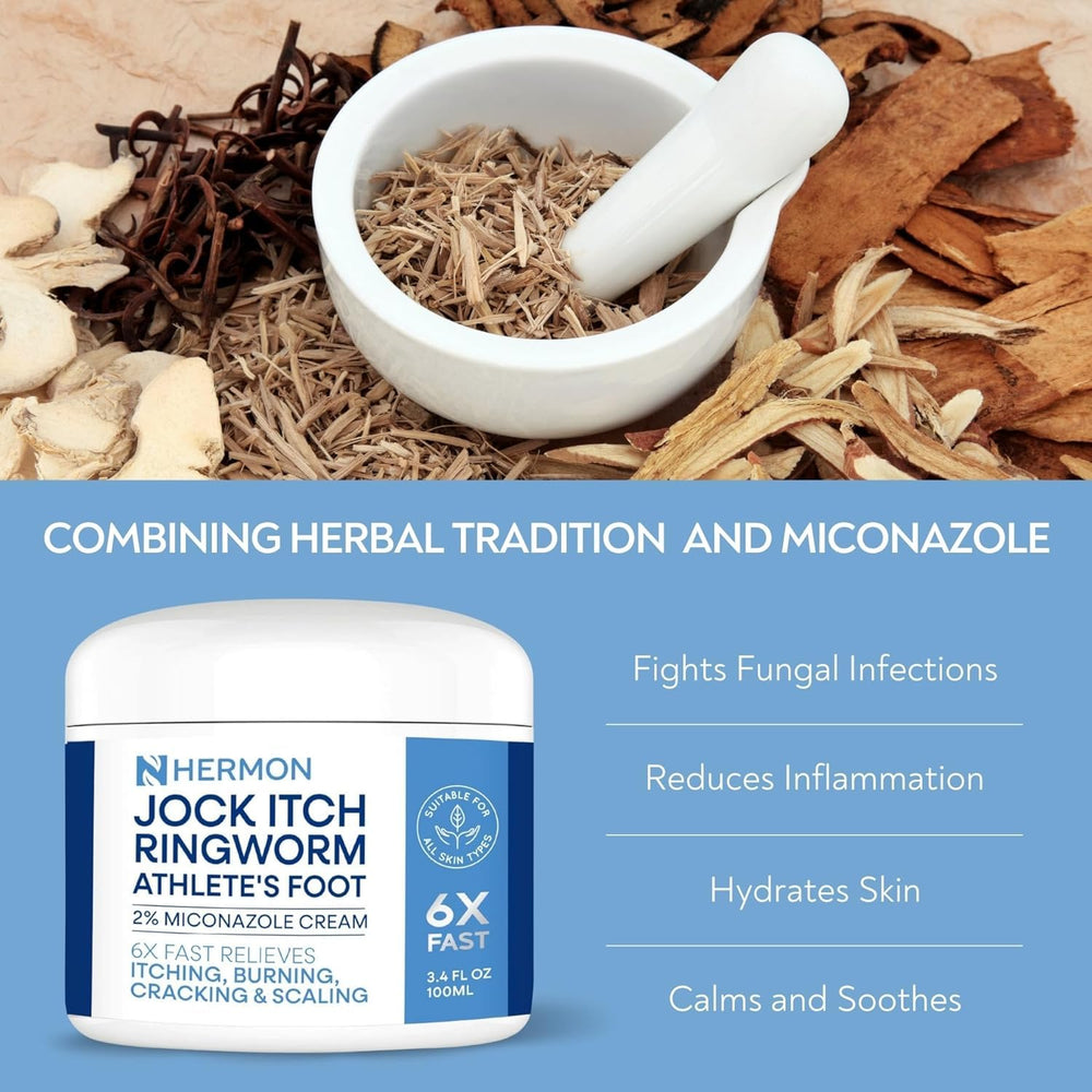 Hermon Jock Itch Cream may provide relief within 1-2 weeks.