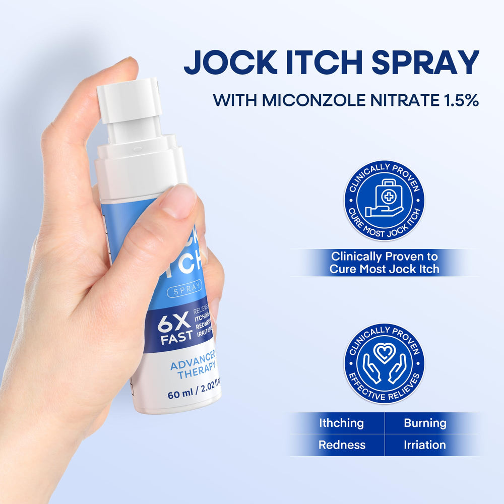 Close-up of Hermon antifungal spray in use for targeted relief