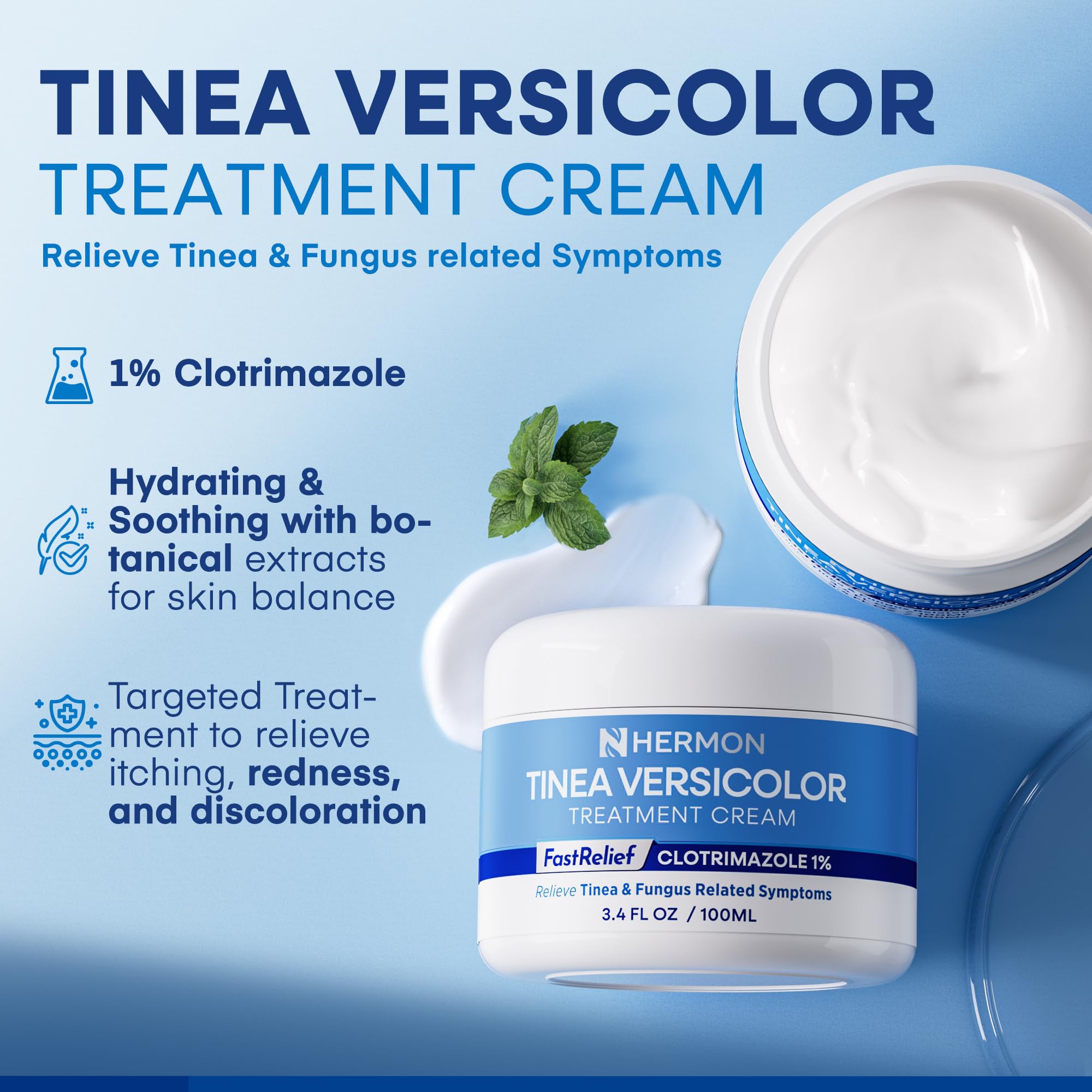Hermon cream being applied to skin for quick itching relief