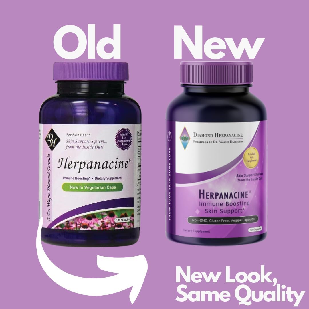 Herpanacine Diamond bottle with label highlighting natural ingredients