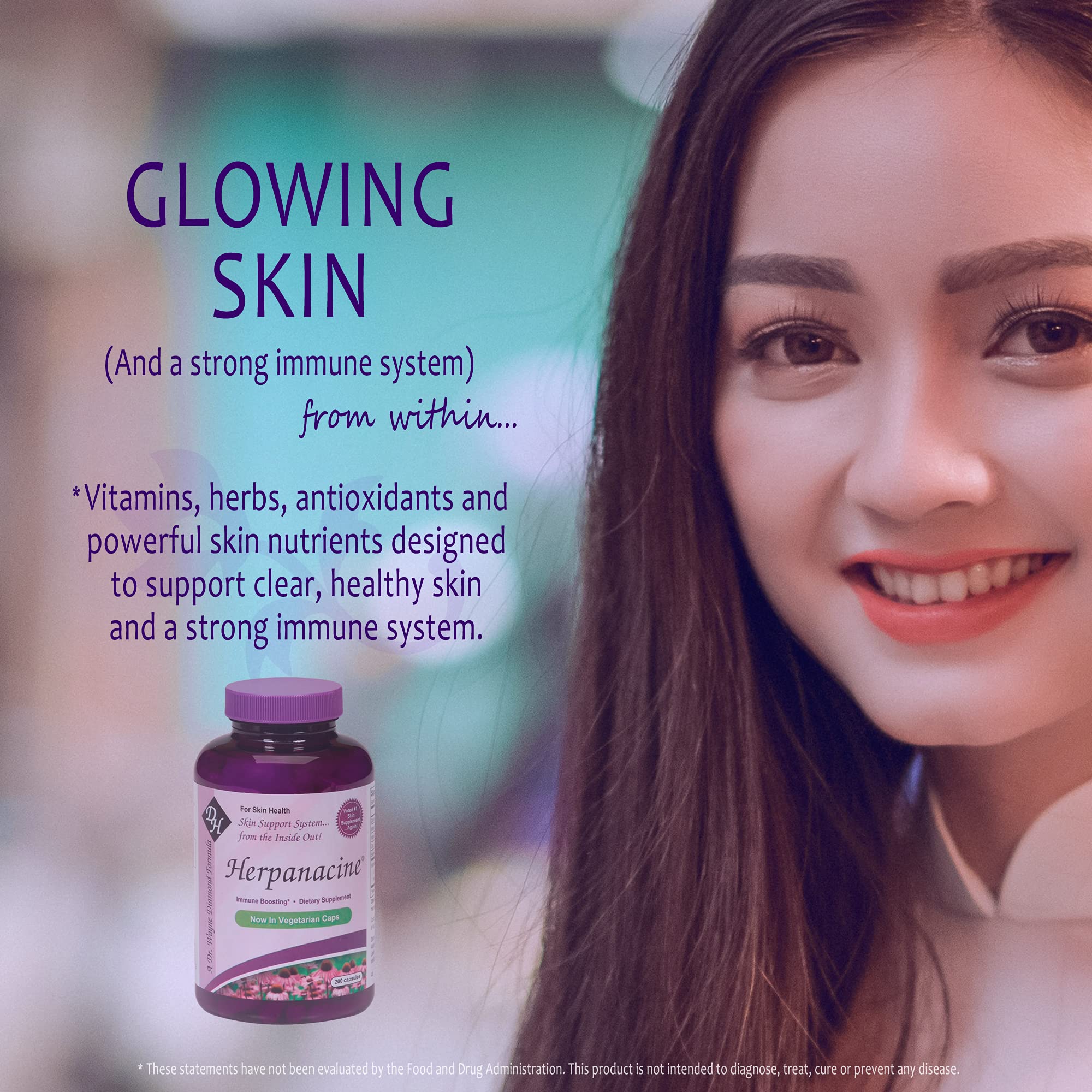 Herpanacine Diamond daily-use scene for consistent skin support