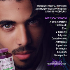 Herpanacine Diamond ingredients label, emphasizing natural botanicals for wellness.