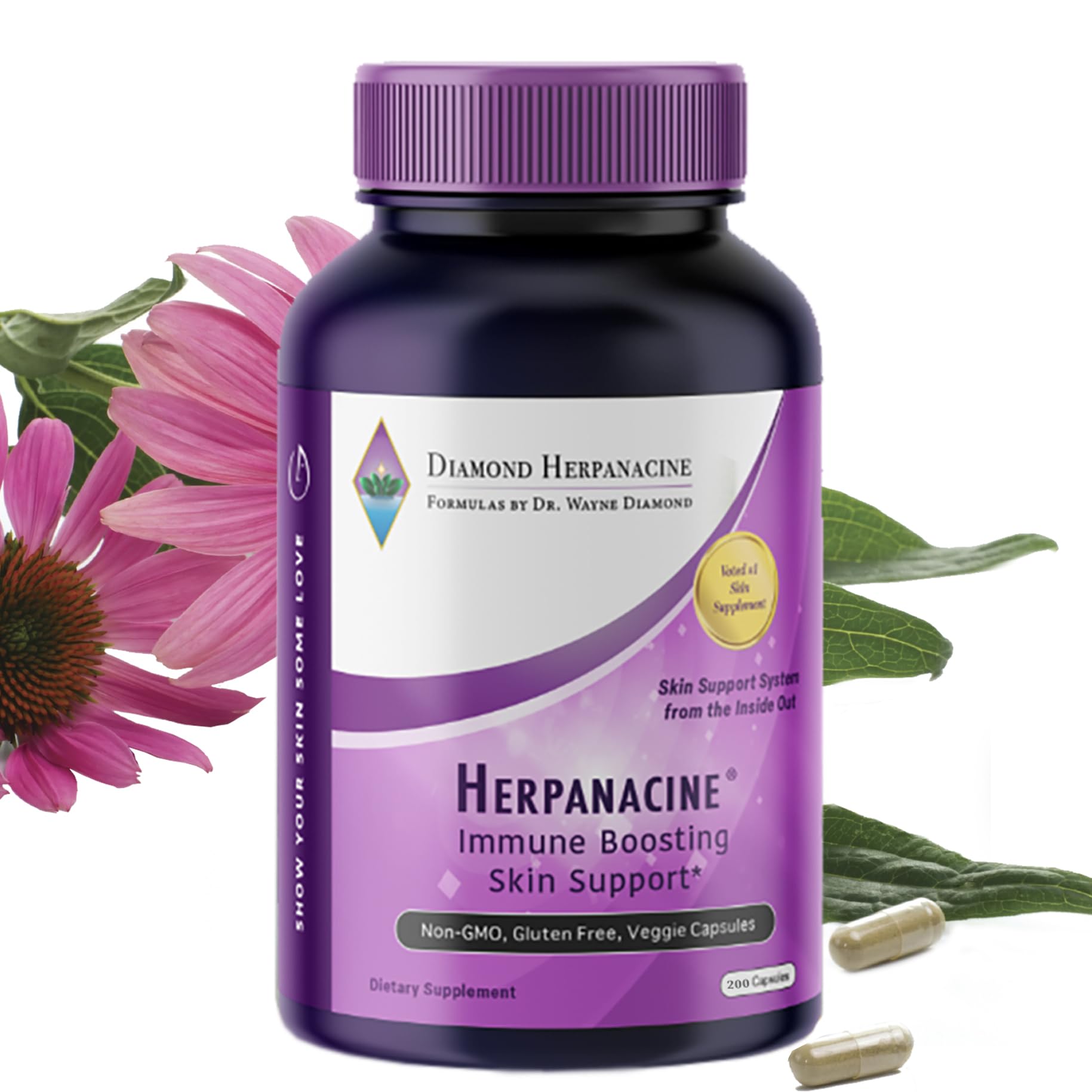Herpanacine Diamond skin-support bottle for daily internal wellness