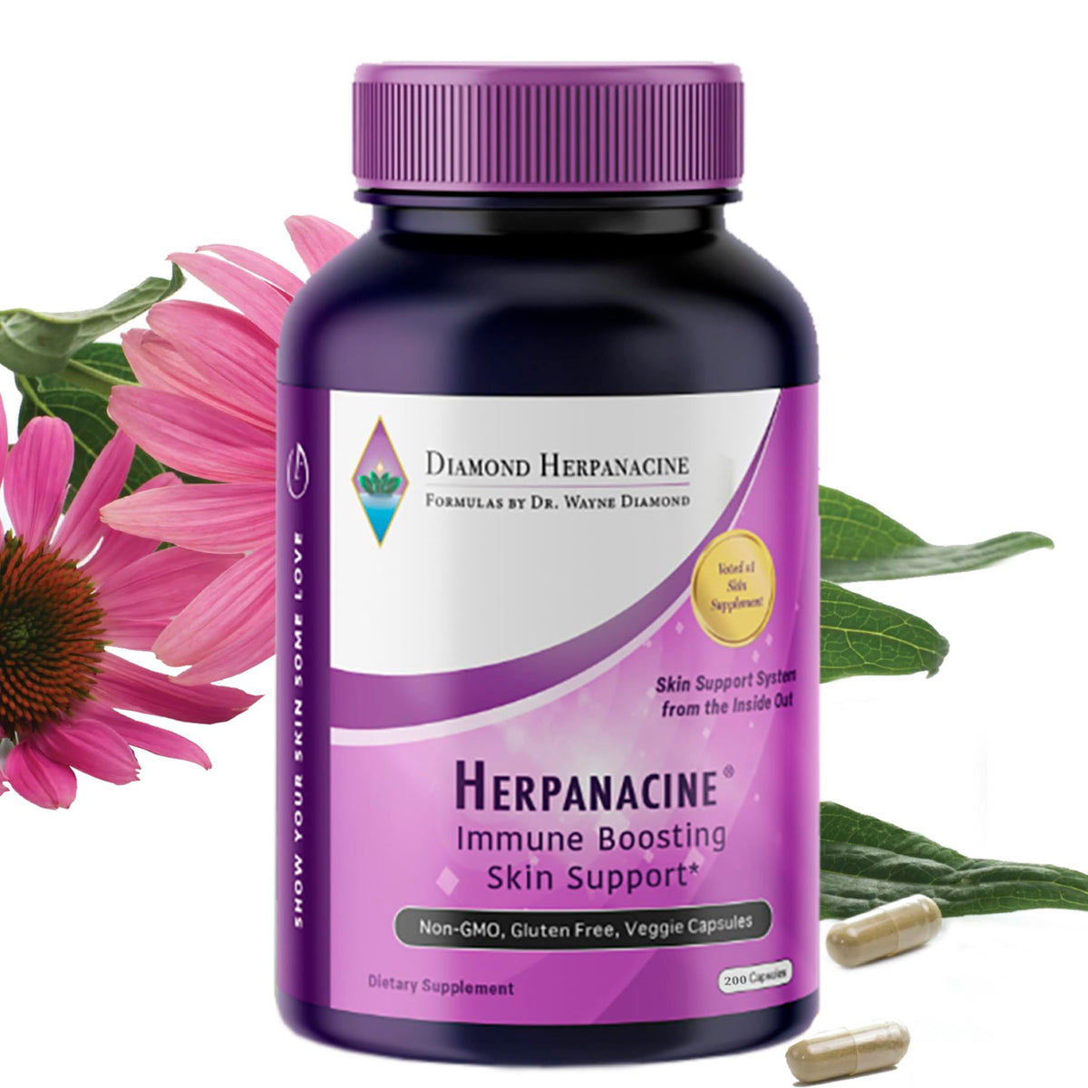 Herpanacine Diamond skin-support bottle for daily internal wellness