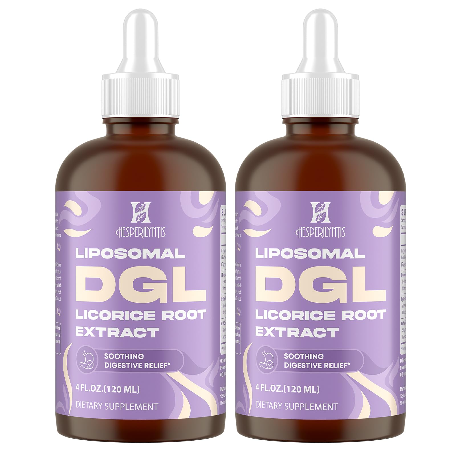 Hesperilyntis Liposomal DGL Licorice bottle on a clean countertop for daily use.