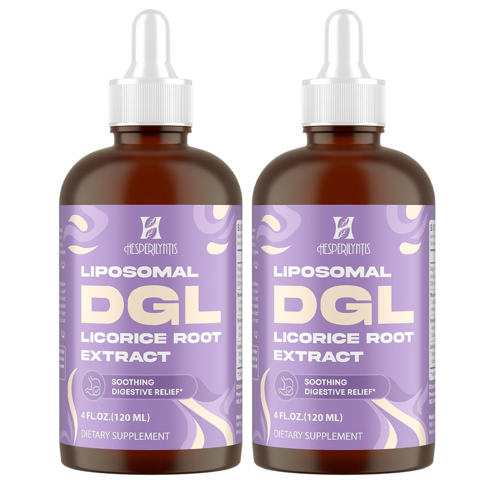 Hesperilyntis Liposomal DGL Licorice bottle on a clean countertop for daily use.