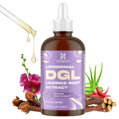 Hesperilyntis Liposomal DGL Licorice bottle for quick sublingual use.