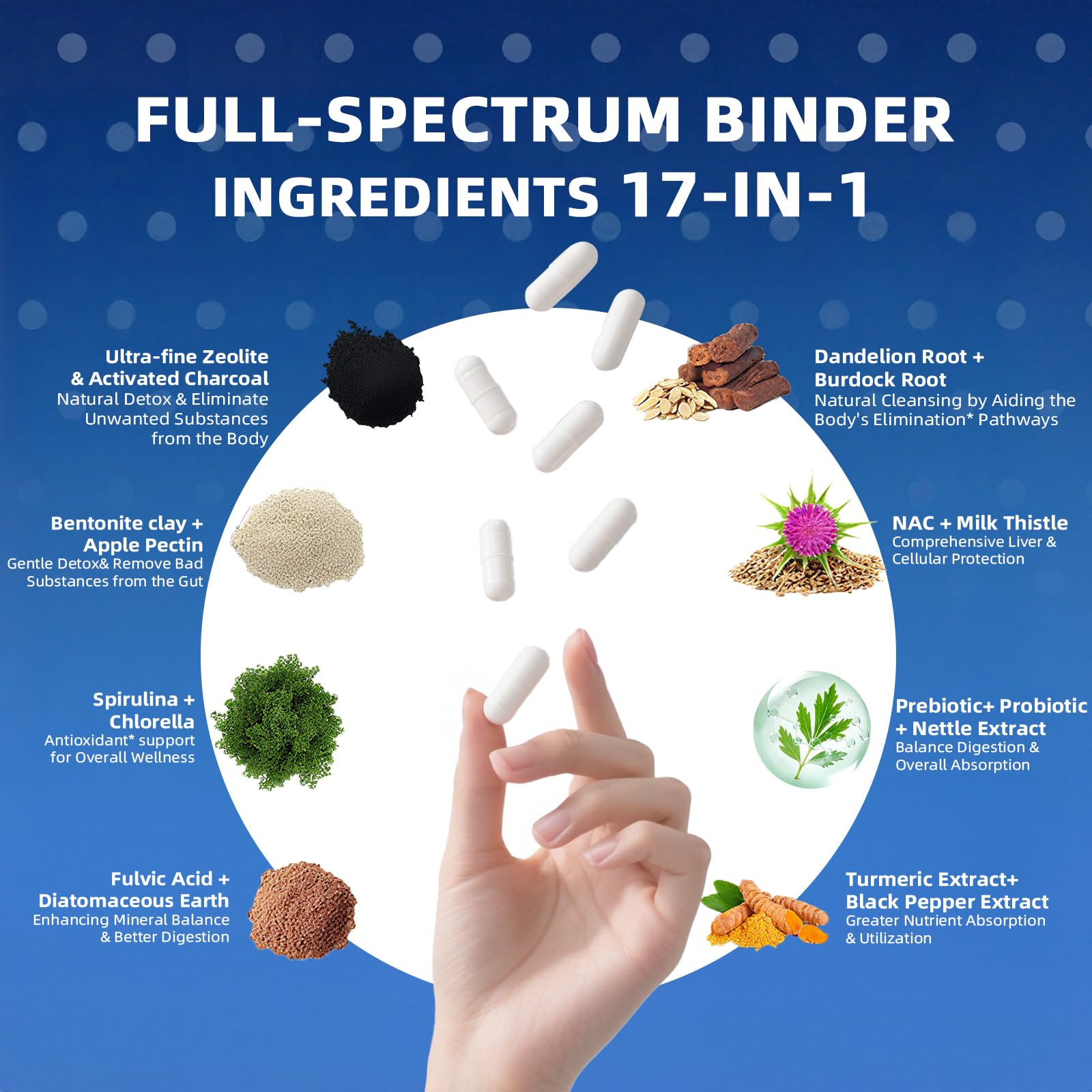 HevChay bentonite clay digestive binder for gut comfort