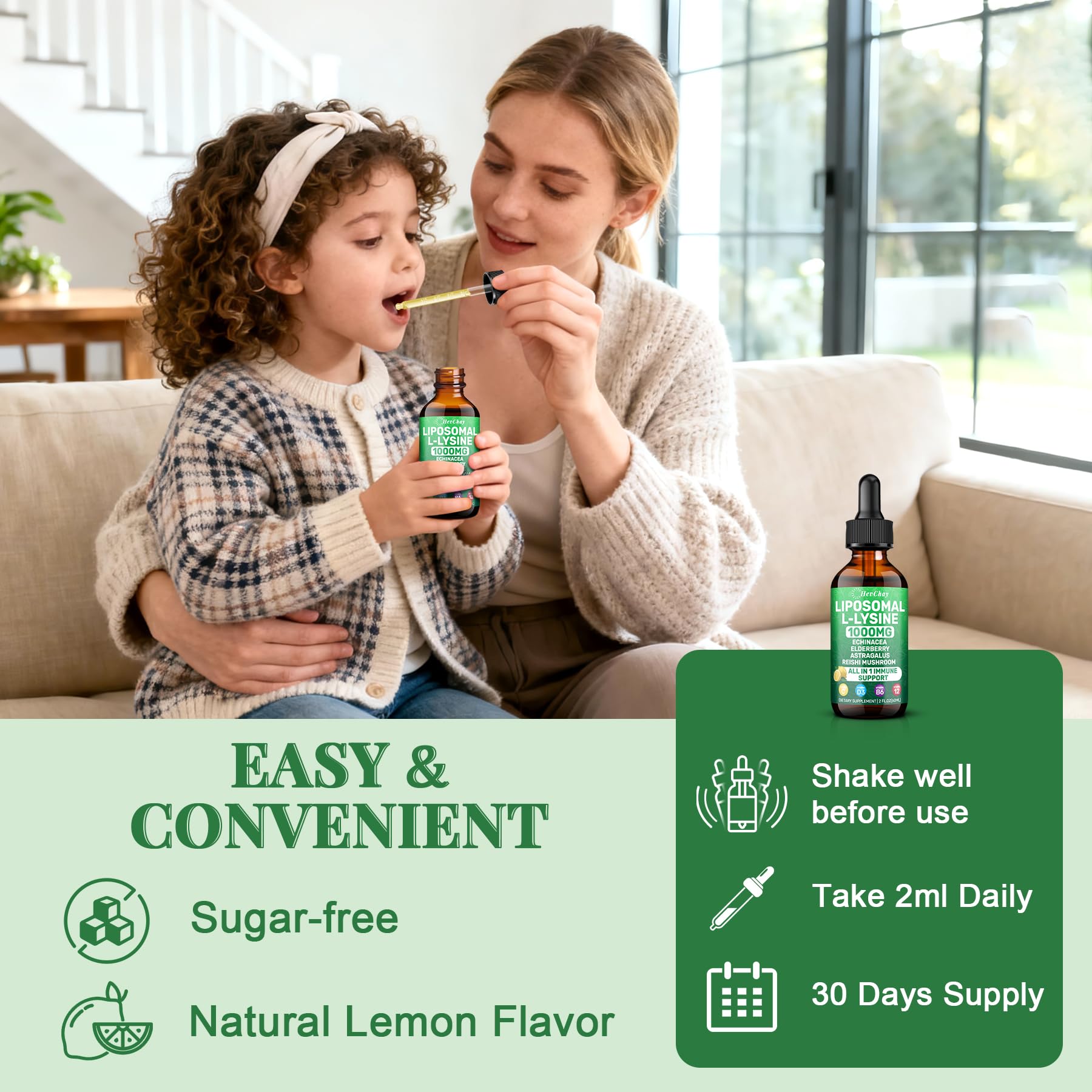 HevChay daily drops used by kids in drinks for convenient routine