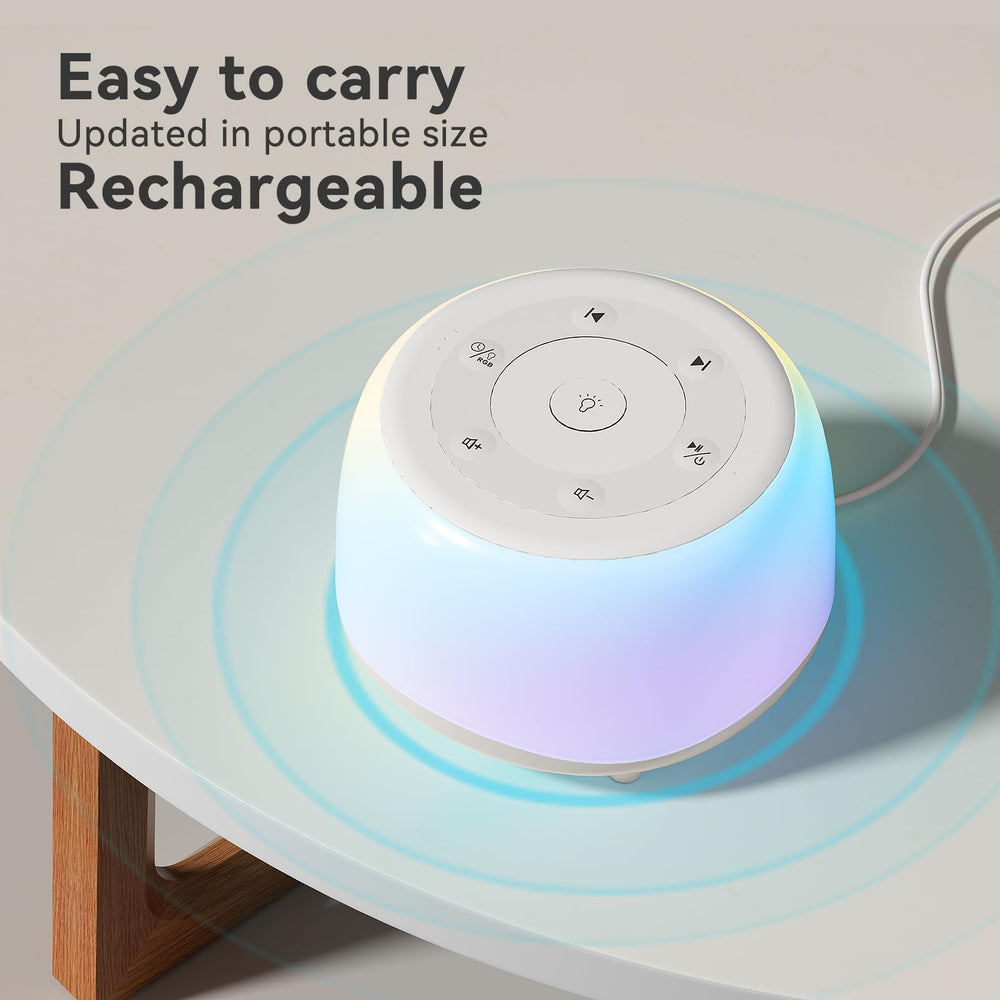 HEYAXA device delivering 34 high-fidelity sounds to mask background noise.