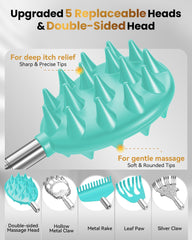 HEYAXA dual-sides head offers scratching and massage for customizable relief