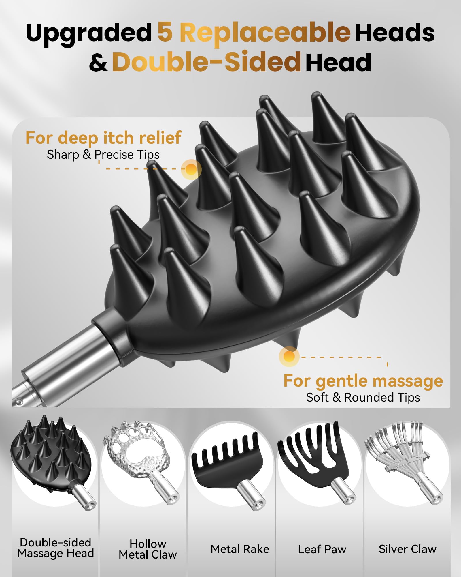 HEYAXA dual-sides scratcher head for scratching and massage