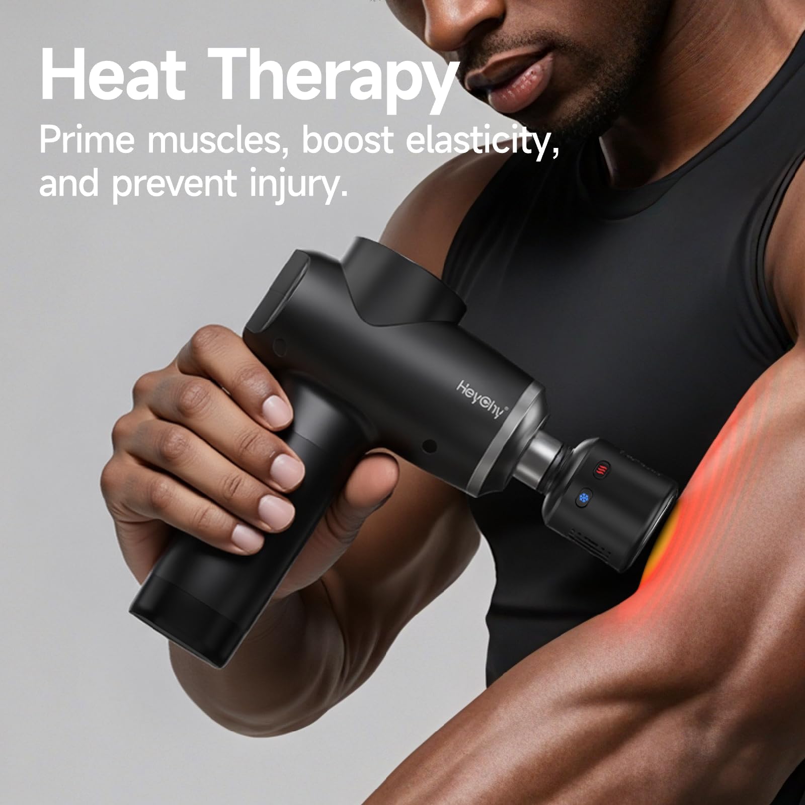 HEYCHY 12mm amplitude for deep tissue percussion and fascia work