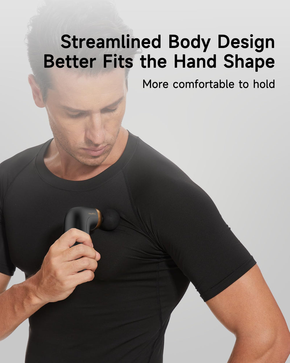 HEYCHY A1 high-torque brushless motor delivers deep tissue relief.