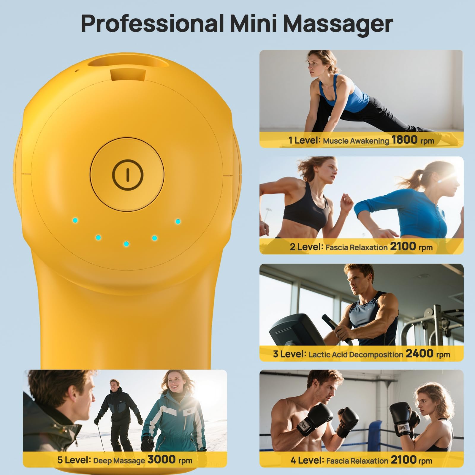 HEYCHY compact massager offers up to 5 hours of battery life.